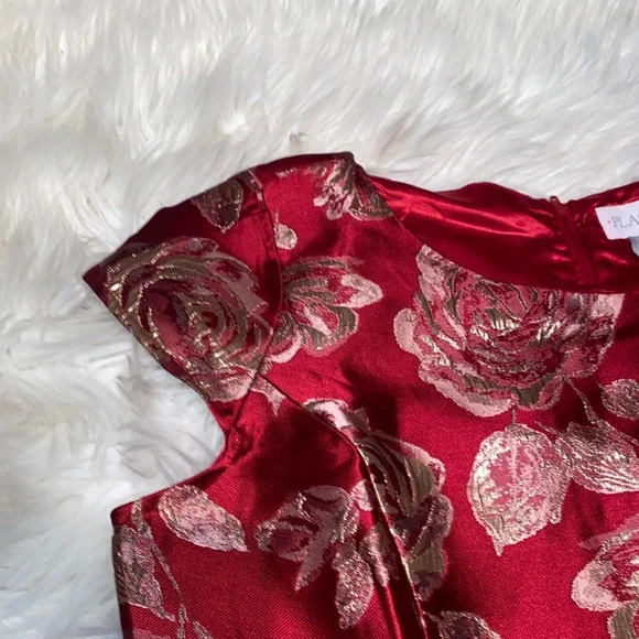 The childrens place Christmas mommy & me red rose dress - Picture 5 of 10